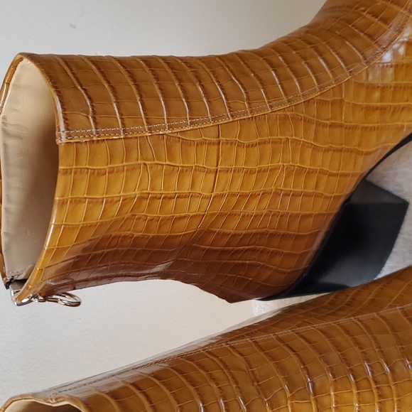 Aeyde Croc Print Leather Boot - Picture 4 of 12